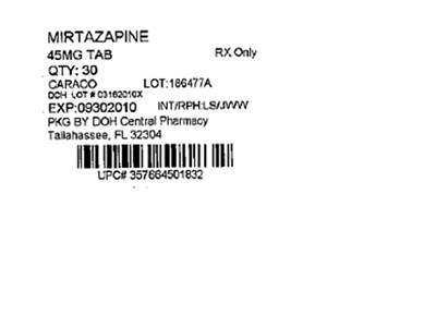 45mg Label (Mirtazapine 45mg(caraco))